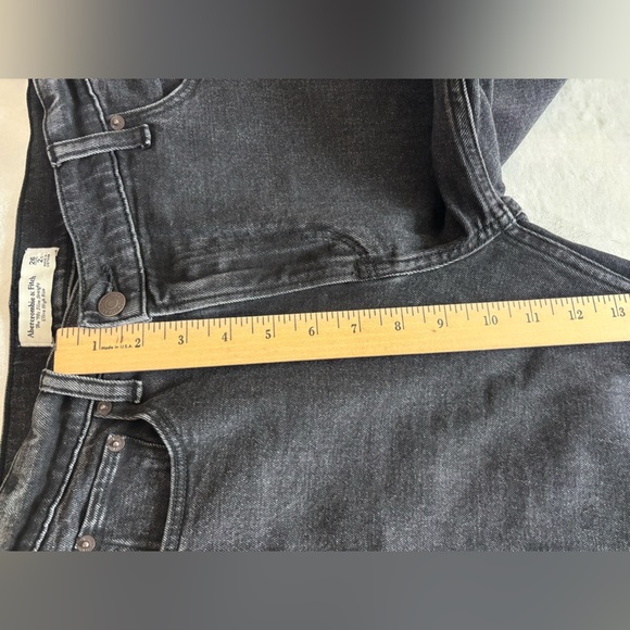 Abercrombie & Fitch Jeans 90s Slim Straight Leg Ultra High Rise Dark GraySize 26 - Picture 5 of 12